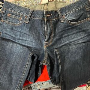 Lucky cropped blue jeans. Great shape.